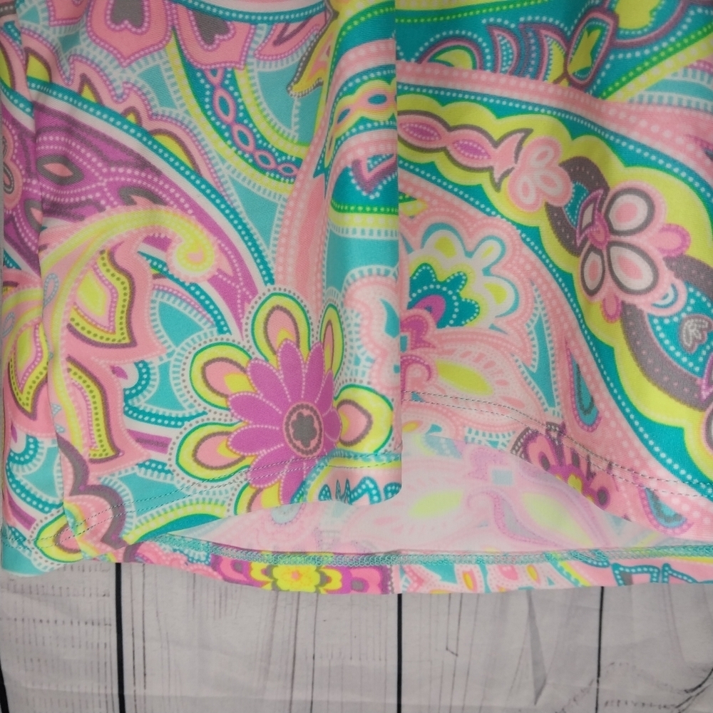 Red Camel Colorful Paisley Tankini Size L - Picture 9 of 10